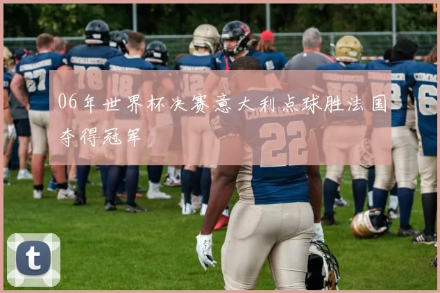 06年世界杯决赛意大利点球胜法国夺得冠军